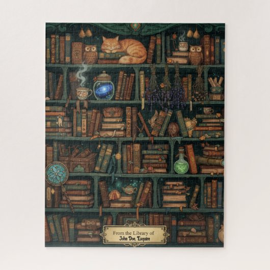 Die personalisierte Bibliothek des Alchemisten | M Puzzle (Vertikal)