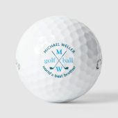 'Die Personalisierte blaue Monografie der Welt Golfball (Vorderseite)