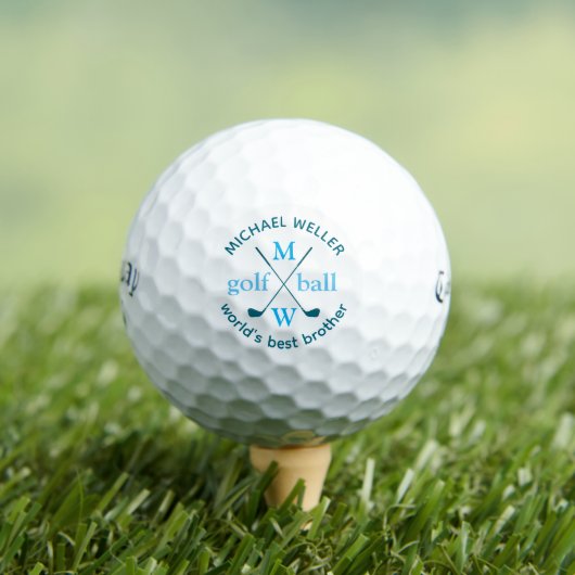 'Die Personalisierte blaue Monografie der Welt Golfball (Insitu T-Shirt)