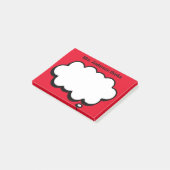 Die Personalisierte Denkblase des Lehrers Post-it Klebezettel (angewinkelt)