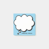 Die Personalisierte Denkblase des Lehrers Post-it Klebezettel (Vorderseite)