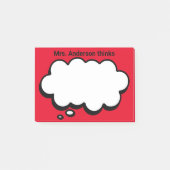 Die Personalisierte Denkblase des Lehrers Post-it  Klebezettel (Vorderseite)