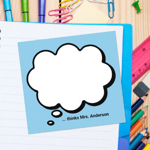 Die Personalisierte Denkblase des Lehrers Post-it Klebezettel
