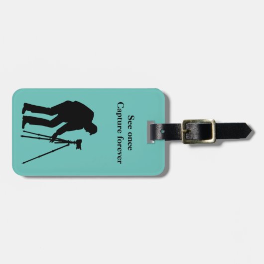 Die Personalisierte Doppelseite des Fotografen Gepäckanhänger (Vorderseite horizontal)