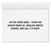 Die personalisierte Grußkarte des Weihnachtsmanns (Innenansicht Horizontal (Unten))