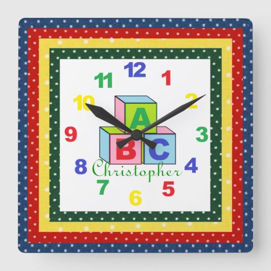 Die personalisierte (IRGENDEIN NAME) Uhr w/Numbers (Vorderseite)