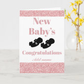 Die personalisierte Karte des neuen Babys der (Gelbe Blume)