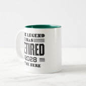 Die personalisierte Legislaturperiode der Polizei Zweifarbige Tasse (Vorderseite Links)