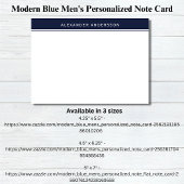 Die Personalisierte Note Card des modernen Blue Me Mitteilungskarte