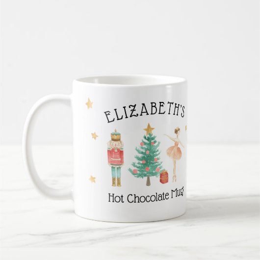 Die Personalisierte Nutcracker-Tasse des Mädchens Kaffeetasse (Links)
