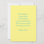 Die Personalisierte Osterkarte einer Enkelin. Dankeskarte (Rückseite)