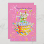 Die Personalisierte Osterkarte einer Enkelin. Dankeskarte (Vorne/Hinten)