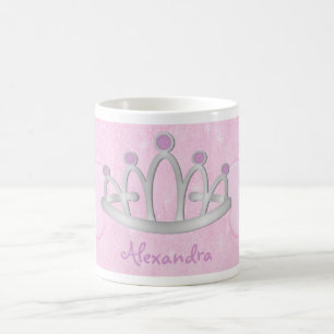 Die Personalisierte Rosa Prinzessin-Tasse des Kind Kaffeetasse
