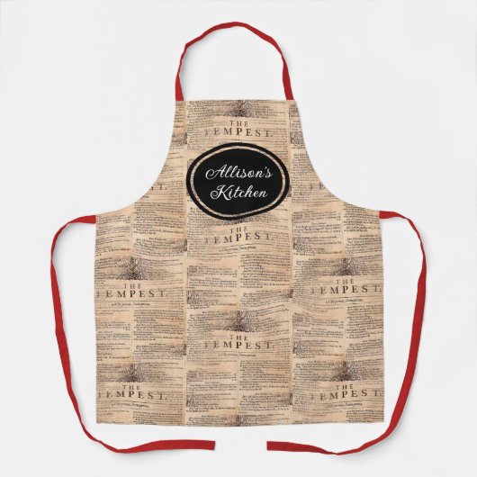 Die Personalisierte Schürze des Tempest Shakespear (Vorderseite)