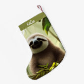Die Personalisierte Sloth Digital Art Kleiner Weihnachtsstrumpf (Rückseite (Hängend))