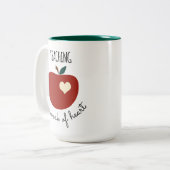 Die personalisierte Tasse des Lehrers (Vorderseite Links)