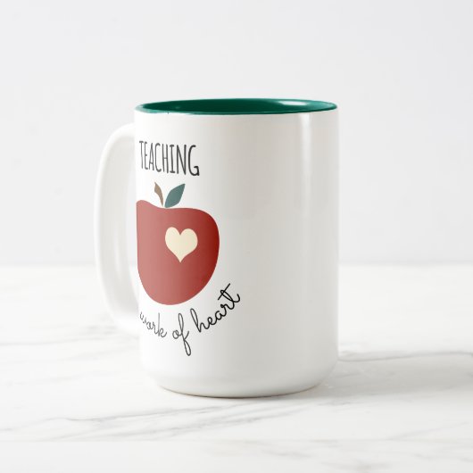 Die personalisierte Tasse des Lehrers (Vorderseite Links)