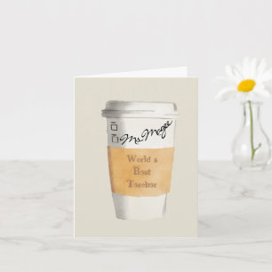Die personalisierte Teacher-Kaffeekarte der Welt Karte