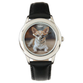 Die Personalisierte Uhr des niedlichen Chihuahua-K