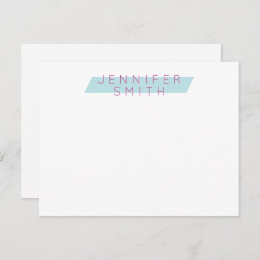 Die Personalisierten Frauen der Moderne Mitteilungskarte (Vorne/Hinten)