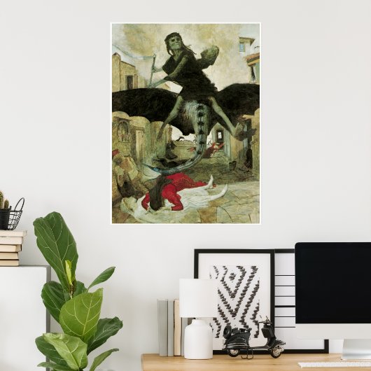 Die Pest, Arnold Bocklin, 1898 Poster (Heimbüro)