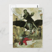 Die Pest, Arnold Bocklin, 1898 Postkarte (Vorne/Hinten)