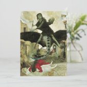 Die Pest von Arnold Bocklin, Halloween-Party Einladung (Stehend Vorderseite)