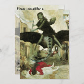 Die Pest von Arnold Bocklin, Halloween-Party Einladung (Vorne/Hinten)