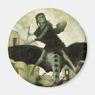 Die Pest von Arnold Böcklin, Vintage Symbolismus Magnet