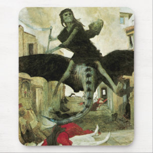 Die Pest von Arnold Böcklin, Vintage Symbolismus Mousepad