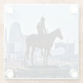 Die Pfadfinderstatue, Kansas City Glasuntersetzer (Rückseite)