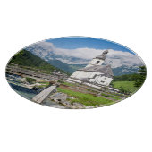 Die Pfarrkirche Ramsau in Bayern, Deutschland Schneidebrett (Ecke)