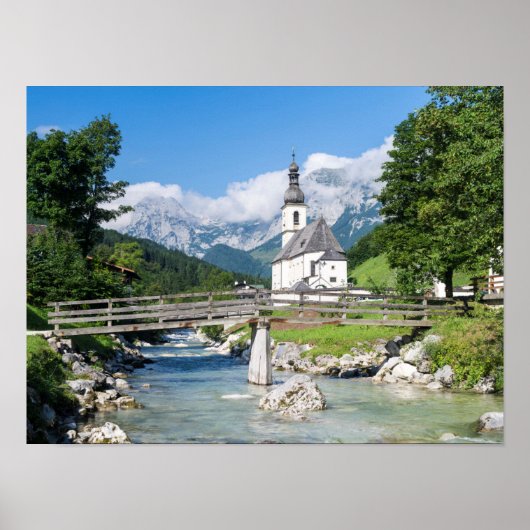 Die Pfarrkirche von Ramsau Poster (Vorne)