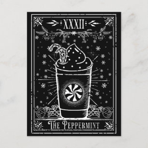 Die Pfefferminz-Latte-Tarotkarte Postkarte