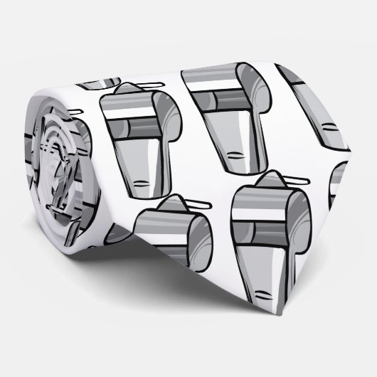 Die Pfeife des großen silbernen Trainers Krawatte (Gerollt)