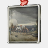 Die Pferde, die Wagen zeichnen, up einen Hügel, Ornament Aus Metall (Links)