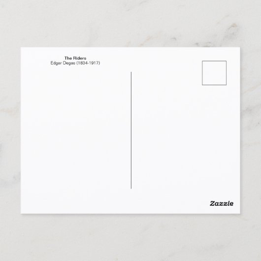 Die Pferde Edgar Degas Postkarte (Rückseite)