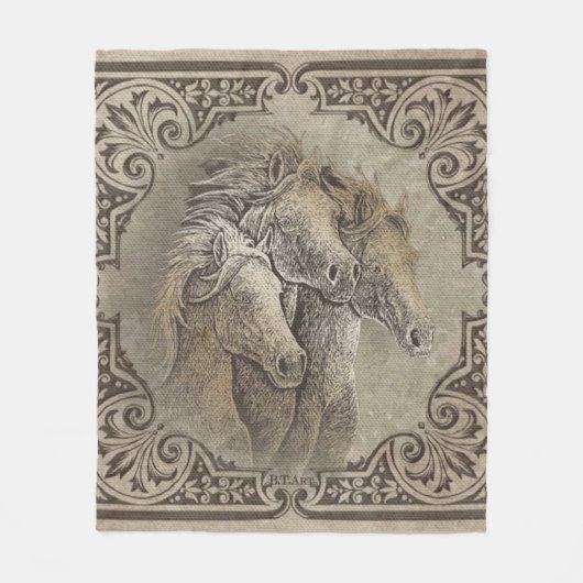 Die Pferde Fleecedecke (Vorderseite)