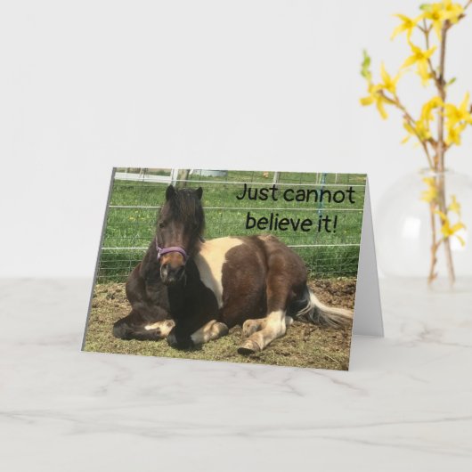 DIE PFERDE KÖNNEN NICHT GLAUBEN, DASS SIE "20." KARTE (Gelbe Blume)