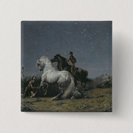 Die Pferdediebe, 19. Jahrhundert Button (Vorderseite)