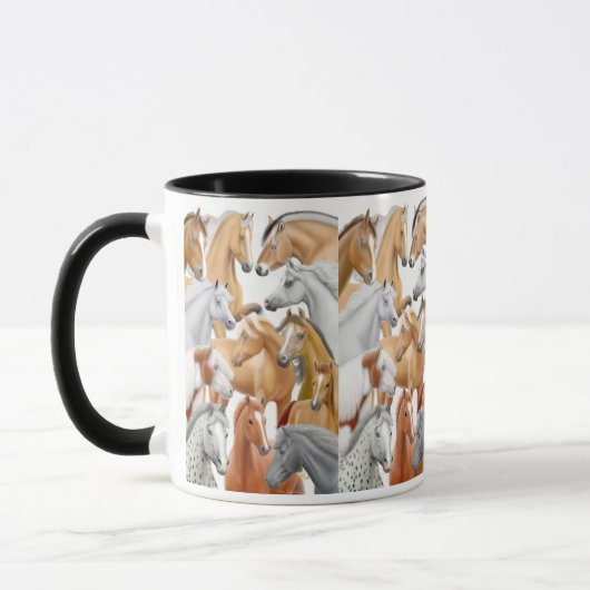 Die Pferdeliebhaber-Tasse Tasse (Links)