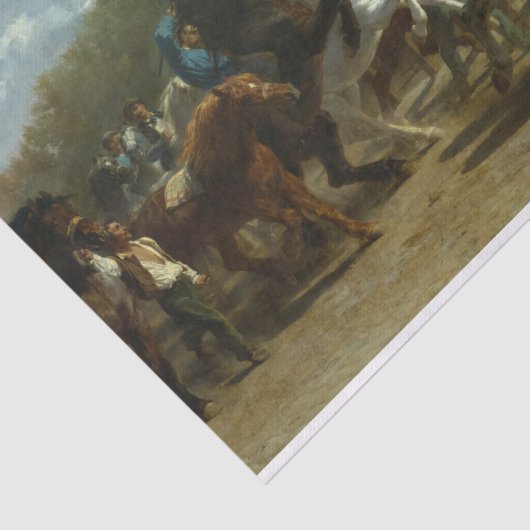 Die Pferdemesse von Rosa Bonheur Seidenpapier (Ausschnitt)