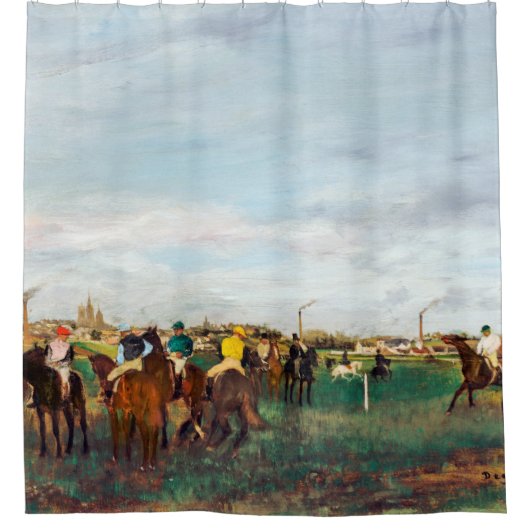 Die Pferderennen, Edgar Degas Duschvorhang (Vorderseite)