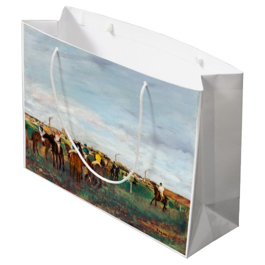 Die Pferderennen, Edgar Degas Große Geschenktüte (Rückseite Schrägansicht)