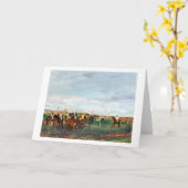 Die Pferderennen, Edgar Degas Karte (Gelbe Blume)