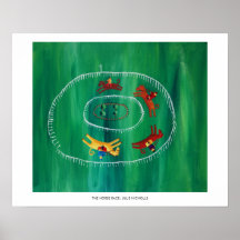 Die Pferderennen zeitgenössische Malerei Art Print