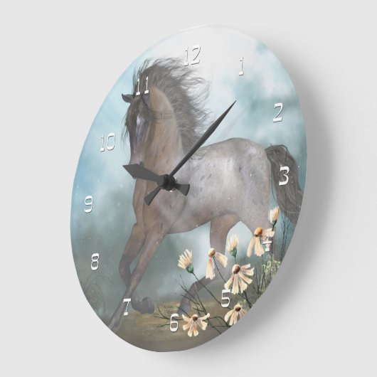 Die Pferdewall-Uhr Große Wanduhr (Winkel)