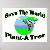 Die Pflanze der Welt als Baum gerettet Poster (Vorne)