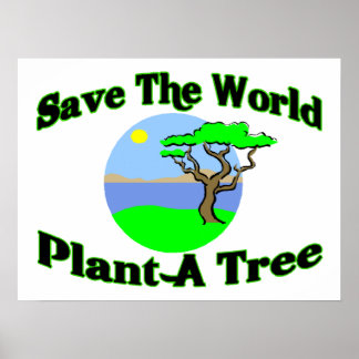 Die Pflanze der Welt als Baum gerettet Poster