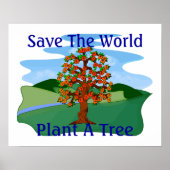 Die Pflanze der Welt als Baum gerettet Poster (Vorne)